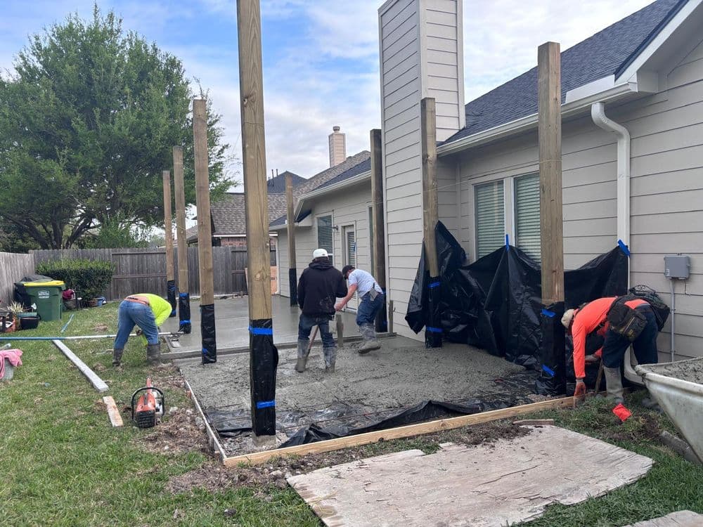 Project Concrete Patio and Walkway Pour in Baytown TX image
