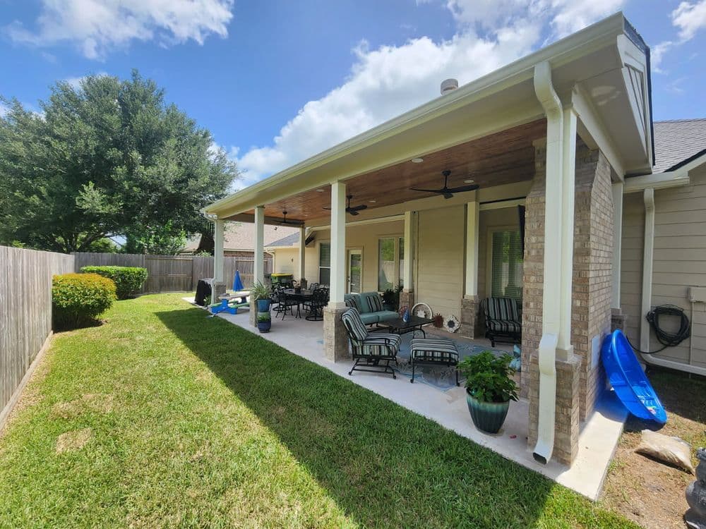 Gallery photos for Backyard Patio Cover Addition Built From the Ground Up in Pearland: Image #1