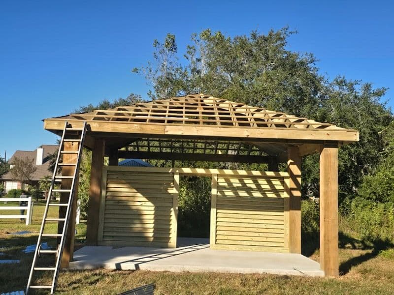 Gallery photos for Corrugated Metal Roof Gazebo Project: Image #2