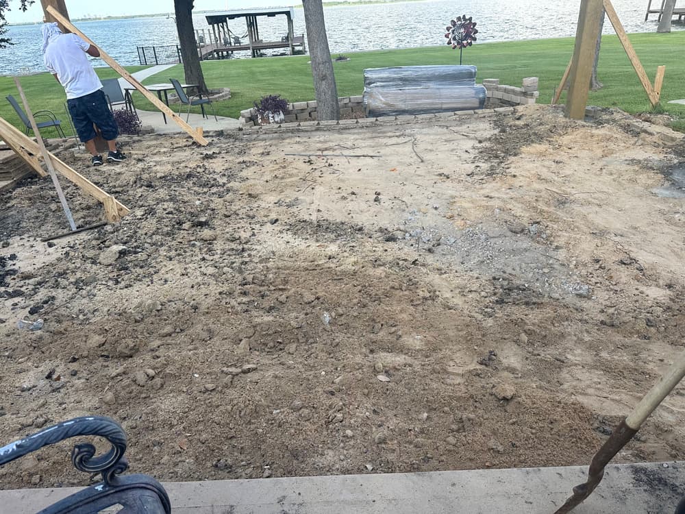 Waterfront Concrete Patio Addition in Baytown Texas image