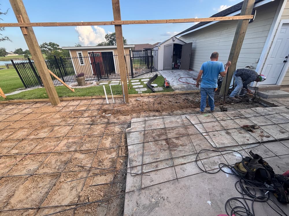 Gallery photos for Waterfront Concrete Patio Addition in Baytown Texas: Image #1