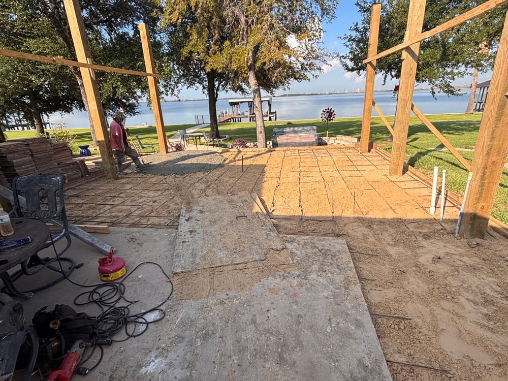 Gallery photos for Waterfront Concrete Patio Addition in Baytown Texas: Image #3